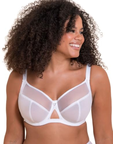 Curvy Kate Victory 4 Part Balcony Bra Reggiseno a Balconcino, White, 4F Donna