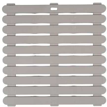 WENKO Griglia per doccia per interni ed esterni, antiscivolo, per bagno, piscina, plastica, 55 x 55 cm, beige