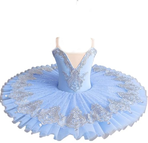 MYIESAXL Vestito da Balletto per Ragazze, Senza Maniche, Canotta, Body da Ballo, tutù, Gonna, Lago dei Cigni, Esposizione di Danza, Abito da Principessa, Completo da Ballo, （160）