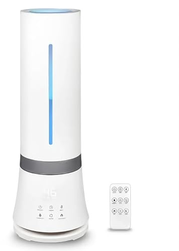 Humidificateur d'air 9L pour maison, bureau, espace commercial, humidificateur d'air bébé, silencieux, brume chaude et froide, aromathérapie, contrôle tactile, télécommande, idéal maison et bureau