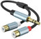 lalasis adattatore cinch a jack 3.5,adattatore cinch ajack,adatt atore audio stereo cinchajack Spina jack da 3,5 mm a 2x RCA Presa RCA3,5mm jackplug a 2 prese RCAadattatore placcato oro 20cm