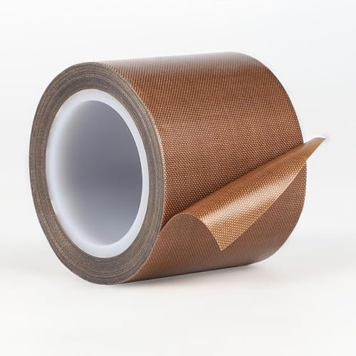 HENGBIRD Ruban Téflon 50mm x 10m - Bande PTFE Haute Température Antiadhésive, Résistante à la Chaleur jusqu'à 260°C, Sans Résidus - Pour Thermosoudeuses, Imprimantes 3D, Machines de Soudage