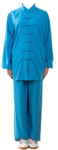 GoldeneAmeisen Tai Chi Anzug Damen,Unisex Kung Fu und Tai Chi Uniform,Leichte Kostüme für Kung-Fu-Morgenübungen,Kampfkunst Anzug,Locker Und Bequem,für Meditation,Kampfsport,Wing Chun-Bekleidung