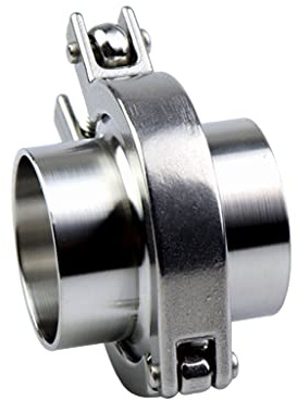 Raccordo a saldare in acciaio inossidabile, Set di morsetti a tre vie in acciaio inossidabile 304 con ghiera e guarnizione, diverse misure, 3 pezzi(76mm x Ferrule 91)
