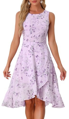 Allegra K Womens Floral Dress High Low Wrap Ruffle Summer 2026 Dresses