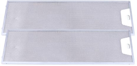 Distri+ - Lote de 2 filtros de metal antigrasa compatible con campana Bosch, Siemens, Perfilo...