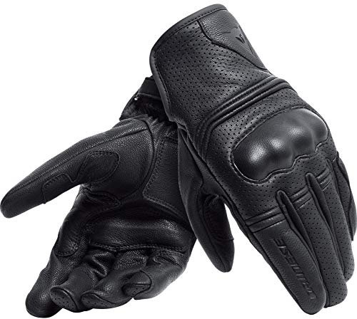 Dainese - Corbin Air Unisex Gloves, Guanti da Moto per Uomo e Donna, Unisex, Guanti Moto in 100% Pelle Ovina, Morbidi e Resistenti con Protezione Nocche e Palmo Rinforzato, Nero