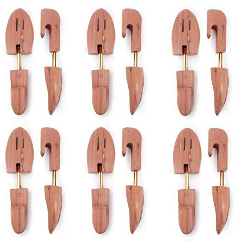 kilocircle Men's Red Cedar Shoe Tree Single Tube-6 Packs, Large(Fits Shoe Size 10.5-11.5)