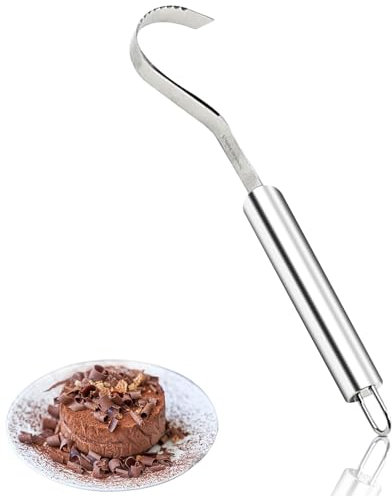 HERCHR Coltello da Burro Decorativo, Professionali Acciaio Inossidabile Arricia Burro, Grattugia per Formaggio a Rullo per Burro Cioccolato, tagliaburro metallo con occhiello per Decorazioni di Torte