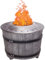 Afterglow Outdoor Camping Runde 52,1 cm Rauchfreie Feuerstelle | Edelstahl-Oberseite & TerraFab-Basis | Holzpellet/Zweig/Holzverbrennung, Holzoptik, Grau