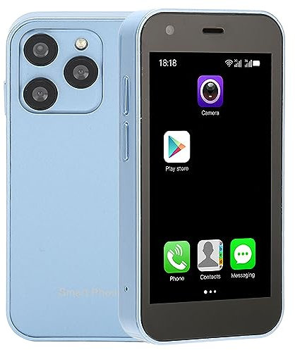 SOYES XS15 3G Smartphone, 3 Zoll 2 GB 16 GB Android-Handy, 1000 MAh Slim-Body-HD-Kamera-Smartphone für Kinder, Senioren, Backup (Meerblau)