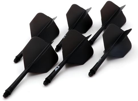 CUESOUL 6 Stück ROST integrierte Dartschäfte und Flights