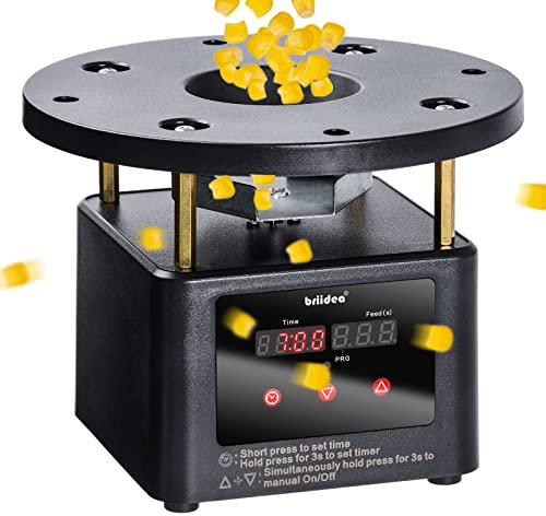 Automatischer Hühnerfutterautomat Timer, briidea Geflügel Feeder Motor und Timer Kit, Metall Drehteller, Verstellbare Halterung, Ideal für Hühner, Enten, Gänse