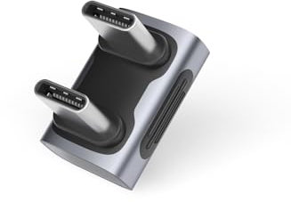 Hagibis USB Adapter 240W 40Gbps 8K, USB C Male to Male Adapter USB U2 Grau TGM01 USB4 Connector for Thunderbolt 4/3, ROG Ally, Steam Deck, MacPro Air, Switch, iPhone 16 15 Pro Max