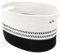 Kriovoa 1 Pack Woven Storage Baskets, Cotton Rope Storage Baskets for Shelves, Small Toy Baskets, Baskets for Towel Storage, Nursery Baskets,Book Baskets with Handles, Black and White.
