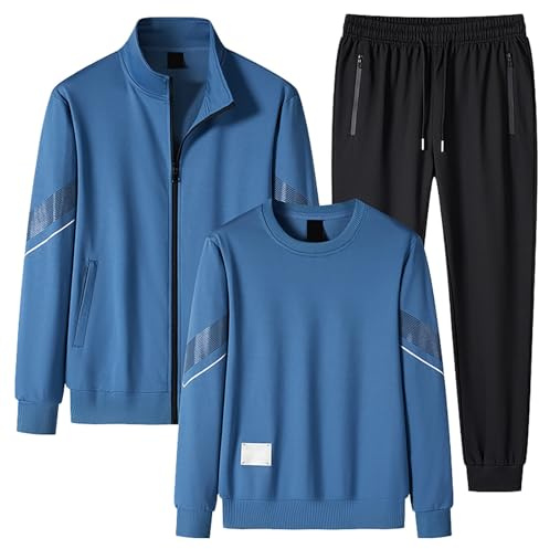 Chándal completo para hombre Y2k - Sudadera de Navidad para hombre y pantalones - Chándal para hombre - Tallas grandes - Chándal deportivo de invierno multifuncional - Chaqueta de jogging - Ideal para