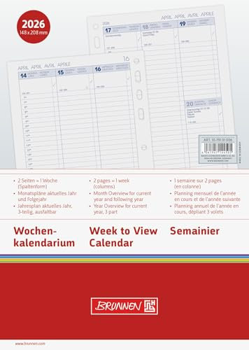 BRUNNEN Wochenkalendarium Business 2026 Spaltenform | A5