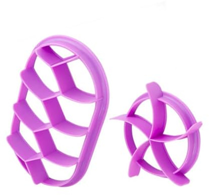 KIXZSAZ Juego de moldes para prensa de 2 piezas, moldes para rollos galletas y pan, pasteles, postres, hornear, utensilios para hornear hechos a mano para panadería, Púrpura