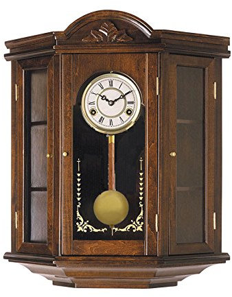 Pendelwanduhr, 55 cm, mechanische Uhr, 31 Tage, mit Strümpfen und Ganzen, spektakulär, mit Möbeln, Gong-Sound