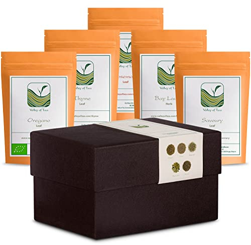 Spezie Da Cucina Confezione Regalo - Perfette Per Cuochi - Chef E Buongustai - Pregiate Erbe Aromatiche Da Cucina - Origano 30G Timo 30 Rosmarino Dalla Grecia, 7G Alloro Salato