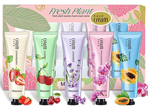 Maylawn Hand Cream, 5 x 30ml, Hand Cream Gift Sets, Pack of 5, Vegan Friendly and Cruelty Free, Perfect for Birthday Mothers day Gifts idea For Her/Him