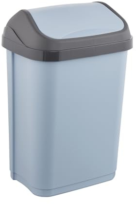 keeeper Cubo de basura con Tapa Basculante, 10 l Azul nórdico, gama Swantje