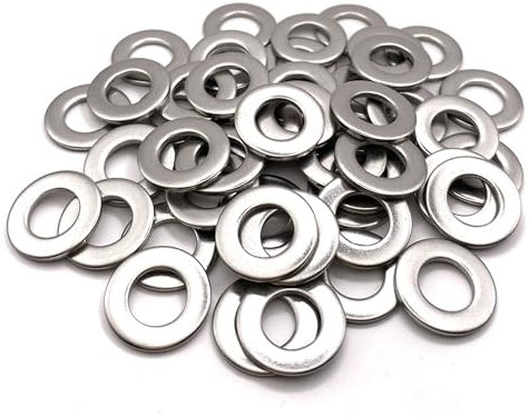 Rondelles métal M8 Inox Ø extérieur 16 mm | Rondelle plate M8x16mm | Acier inoxydable A2 (V2A/304) norme DIN 125 A | Bois/Metal/Ecrous/Vis/etc : LOT DE 50 Pcs - ProRaje