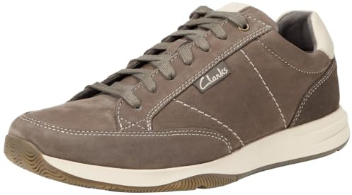Clarks Townview Lace para hombre, nobuck gris, 9 UK, gris, 43 EU