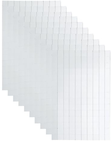 QUARKZMAN 2100 PCS Carreaux De Miroir En Verre Pour Boule Disco Carreaux De Mosaïque En Miroir Argenté Autocollants 10 x 10mm Pour Boule Disco, Bricolage, Décoration KTV 14 Feuilles