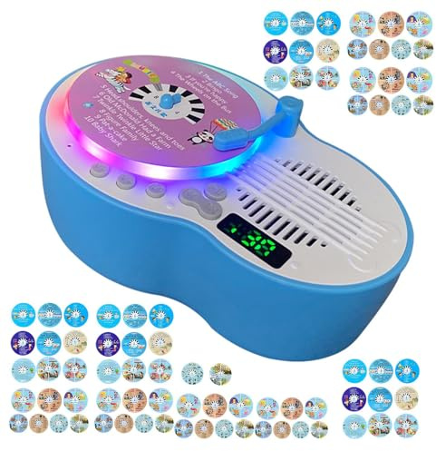 Kids Music Box Storyteller - Reproductor de audio para niños con 84 tarjetas de historias interactivas | Speaker Music Toy para el aprendizaje, el entretenimiento, el regalo de cumpleaños, los viajes