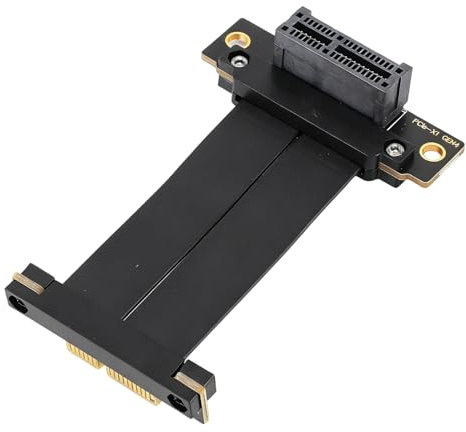 Ouitble Cavo di prolunga PCIe 4.0 X1 90 gradi GPU Riser per scheda M.2 PCIe WiFi FireWire USB 2.5G e dischi rigidi (5 cm)