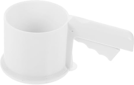 COLLBATH Tamizador de Harina Semiautomático con Malla Fina para Repostería Colador Reutilizable de Blanco Herramienta Práctica para Tamizar Azúcar y Harina Casa