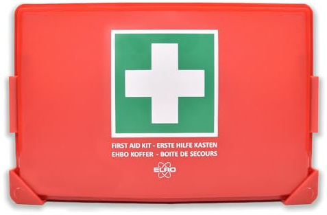 Elro First Aid2500 First Aid Kit B Medium - 83 pièces - Certifié EN13157 - Pour les lieux de travail, les associations et la maison - jusqu'à 50 personnes - Comprend une mallette rigide et un support