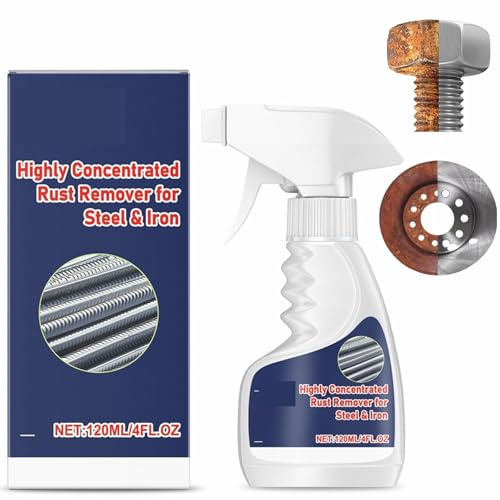Anti Rouille Metal,Dissolvant de Rouille en Métal Robuste,Convertisseur de Rouilles,Highly Concentrated Steel Rust Remover Spray,Derouillant Metaux,Antirouille Metal,Destructeur De Rouilles,120ml