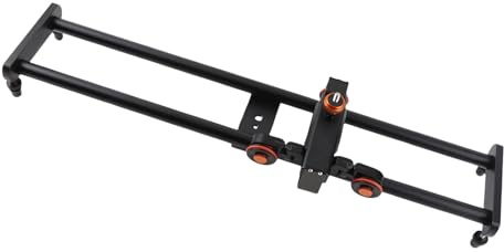Vvikizy Dispositivo di Scorrimento per Carrello Video per Fotocamera con Telecomando, Motorizzato Elettrico per Riprese Cinematografiche, Lunghezza 60 Cm/23,6 Pollici, Ideale per Utenti Smartphone,