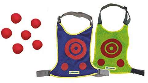 Schildkröt Strike & Score Game - gioco di lancio con velcro per bambini dai 4 anni in su - 2 gilet bersaglio regolabili & 6 palline in velcro