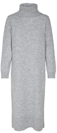 Only Onlbrandie L/S Roll Neck Dress Knt Noos Vestido, Light Grey Melange, S Mujer