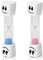 TeacherFav 2-Minuten-Sanduhr zum Zähneputzen für Kinder – 2er-Set kleine Blaue und rosa Smiley-Sanduhren