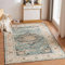 CHOSHOME Teppich Wohnzimmer Waschbarer Vintage Kurzflor Teppich Orientalisch Weiche Teppich für Schlafzimmer Boho Teppich rutschfest In und Outdoor Teppich 80x150CM Blau Waschbar in Waschmaschine