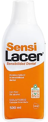 LACER SENSI - Colutorio 500 ml, Reduce la Hipersensibilidad Dental, Desensibilizante y Remineralizante, Enjuague Bucal Diario, Alto Contenido en Flúor