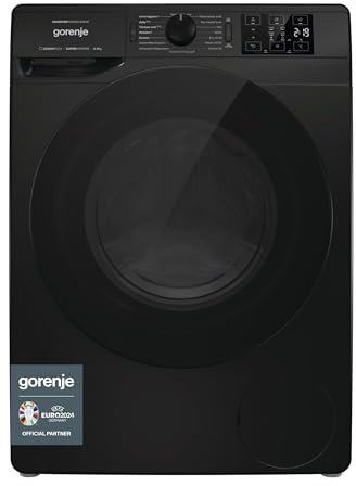 Gorenje WNFHEI 94 ADPSB Waschmaschine, 9kg, 1400 U/min, EEK A, Made in Europe,Inverter PowerDrive Motor, 16 Programme, Dampffunktion, AquaStop, Kindersicherung [Energieklasse A]