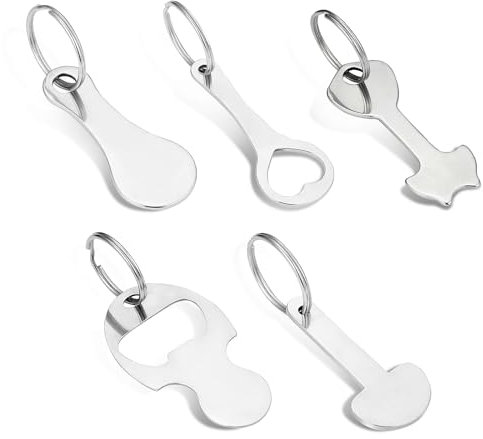 6 Pezzi Gettone Carrello Spesa, Gettoni Carrello Spesa Universale Moneta Carrello Spesa In Acciaio Inox Apribottiglie Portachiavi Rimovibile Gadget per Trolley