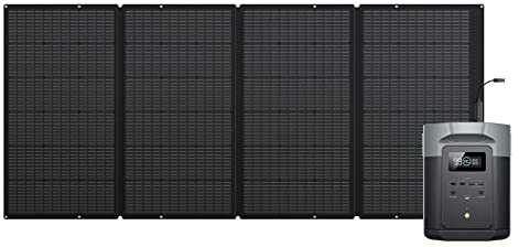 Generador solar EcoFlow DELTA 2 Max Capacidad 2048Wh Batería LFP Estación portátil y panel solar 400W, sólo pequeños defectos en el embalaje, el producto está completamente sin usar (Reacondicionado)
