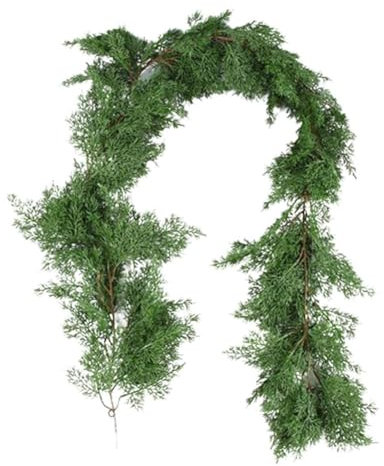 ERVDKXCOI Ramas de Agujas de Pino Artificiales, Pino navideñ Guirnalda de Pino navideño de 6 pies, Verde de ciprés de Pino Grande