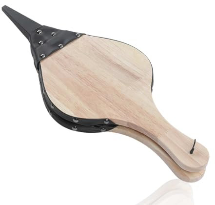 Jwthee Fireplace Bellows Air Blower Cast Nozzle 19.09 x 7.87in for Outdoor Camping BBQ Grill Chimney Hand Bellow Pump Pit Barbeque Fire Tools Accessories with Hanging Strap