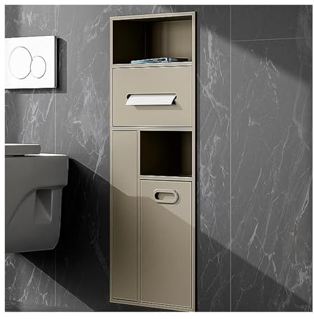 Scaffale portaoggetti in acciaio inox per doccia e alcova, carta igienica e bidone della spazzatura, mensola per shampoo e articoli da toeletta per bagno, cucina e camera da letto (colore: albicocca