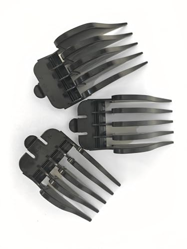 Lojtoyt Juego de 3 guías de peine para cortapelos color negro, 32 mm, 38 mm, 51 mm, repuesto compatible con cortaúñas Wahl