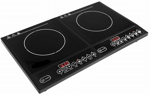 Piastra Induzione Doppio Fornello 2 Fuochi Elettrica Portatile 2000W+2000W Max