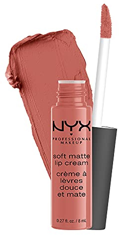 NYX Professional Makeup Soft Matte Lip Cream, Creamy and Matte Finish, Highly Pigmented Colour, Long Lasting, Vegan Formula, Shade: San Diego