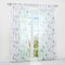 HongYa 1 Stück Schlaufenschal Transparenter Vorhang Voile Gardine Schal mit Schlaufen H/B 225/140 cm Pusteblumen Muster